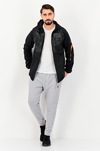 Ellesse Men Sportswear Fit Long Sleeve Full Zip Outdoor Hoodie Jacket, Black