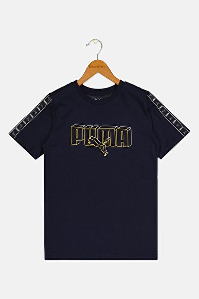 Puma Kids Boy Sportswear Fit Short Sleeve Outdoor T-Shirt, Navy