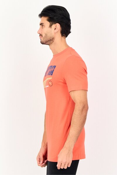 Puma Men Sportswear Fit Short Sleeve Decor8 Outdoor T-Shirt, Red