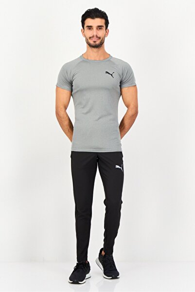 Puma Men Slim Fit Short Sleeve Training T-Shirts, Grey