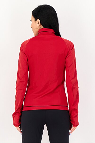 adidas Women Brand Logo Football Jacket, Red