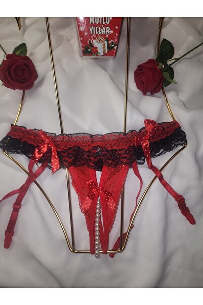 G&H UNDERWEAR Christmas New Year Boxed Pearl String Thong Panties