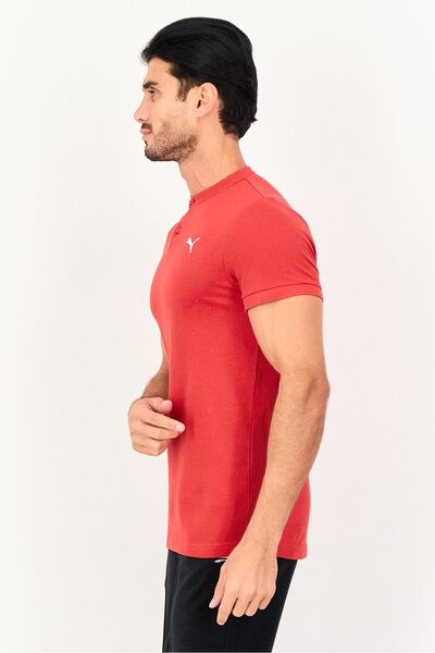 Puma Men Sportswear Fit Short Sleeve Outdoor T-Shirt, Red