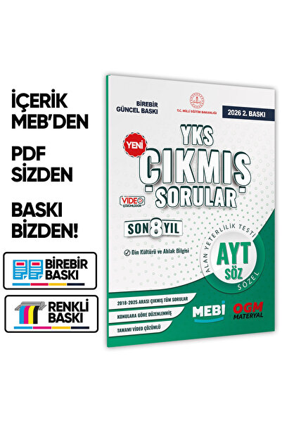 Karakutu Yayınları 2026 YKS-AYT MEBİ DİN KÜLTÜRÜ ve AHLAK BİLGİSİ ÖSYM Çıkmış...