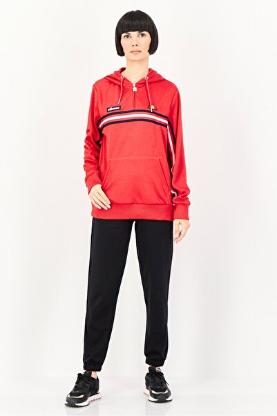 Ellesse Women Sportswear Fit Long Sleeve Outdoor Hoodie, Red