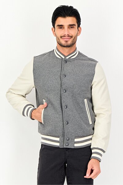 CELIO Men Heather Bomber jacket, Multicolor