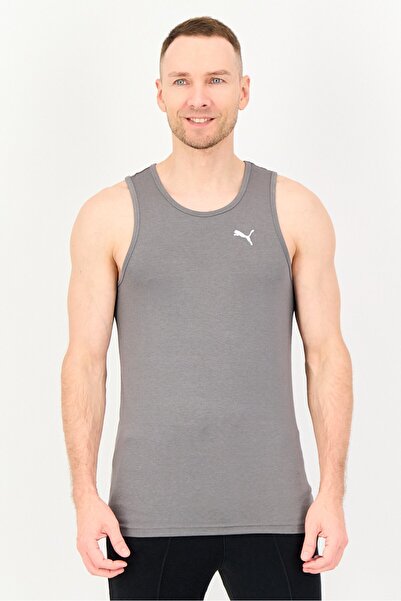 Puma Men Sportswear Fit Sleeveless Premium Soft Touch Training Vest, Grey