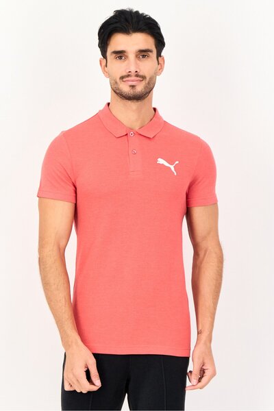Puma Men Slim Fit Short Sleeve Essential Pique Polo Shirt, Red