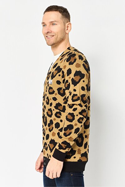 Vans Men V Neck Embroidered Logo Cardigan, Multicolor