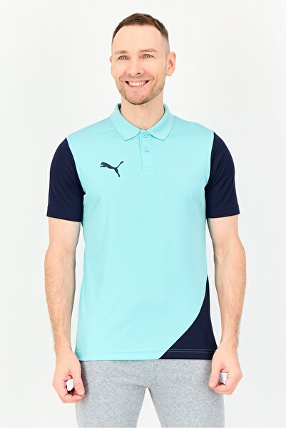 Puma Men Sportswear Fit Short Sleeve Training Polo Shirt, Aqua