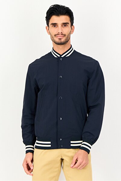 CELIO جاكيت بومبر رجالي سادة، أزرق داكن