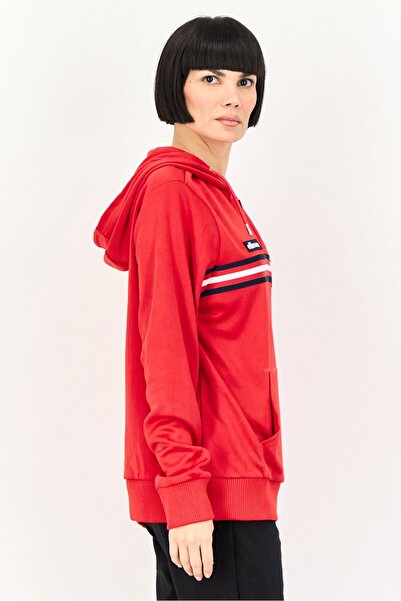 Ellesse Women Sportswear Fit Long Sleeve Outdoor Hoodie, Red