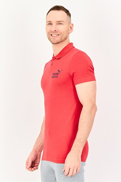 Puma Men Slim Fit Short Sleeve Outdoor Polo Shirt, Red