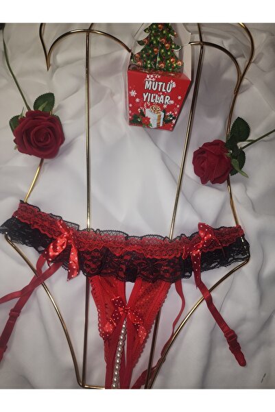 G&H UNDERWEAR Christmas New Year Boxed Pearl String Thong Panties