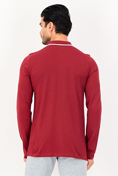 Puma Men Regular Fit Long Sleeve Outdoor Polo Shirt, Regal Red
