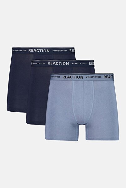 Kenneth Cole ملابس داخلية رجالية بوكسر بشعار العلامة التجارية، 3 قطع، متعددة الألوان