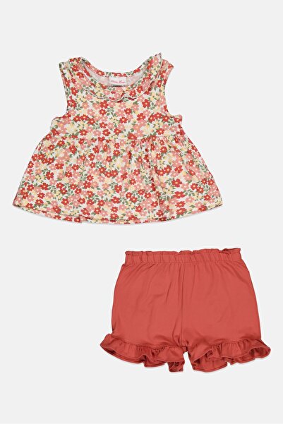 Little Lass Toddlers Girl 2 Pieces Floral Pattern Top And Shorts Set, Multicolor