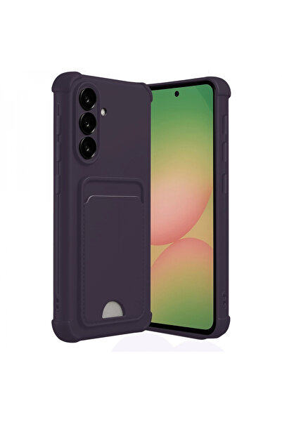 FREEDOM STOREE حافظة سامسونج جالاكسي A56 من السيليكون مع بطاقة عمل كلفن - أرج...