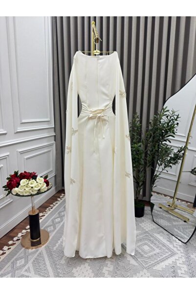 007 Soft crepe dress with long sleeves