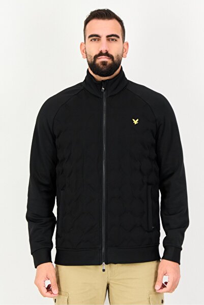 Lyle & Scott Men Brand Logo Bomber Jacket, Black