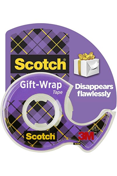 Scotch Invisible Gift Wrap Tape with Dispenser Satin Finish Clear Adhesive 19...