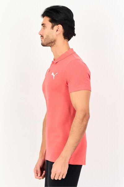 Puma Men Slim Fit Short Sleeve Essential Pique Polo Shirt, Red