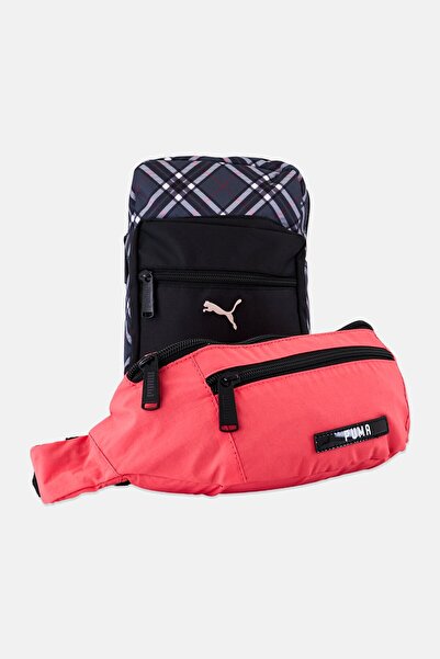 Puma Men 2 Pack Brand Logo Waist Pack And Crossbody Bag, Multicolor