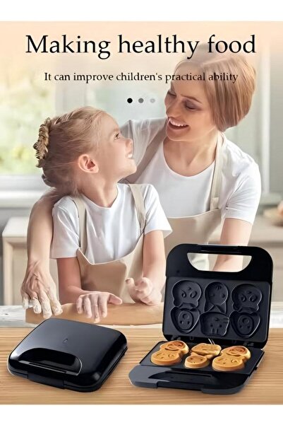 Generic Cake Maker, Electric Animal Mini Waffle Maker, Making 6 Different Cartoon Shaped Waffles And Cakes