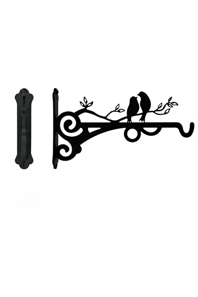 Choice قطعة واحدة من خطاف الطيور، حامل أصيص الزهور الجداري المعدني العملي، سلة أصيص الزهور المعلقة على الحائط، حديقة خارجية