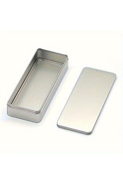 Choice Silver 1 Retro Style Metal Stationery Storage Box - Black and Silver, Durable Iron Storage Box, Wate