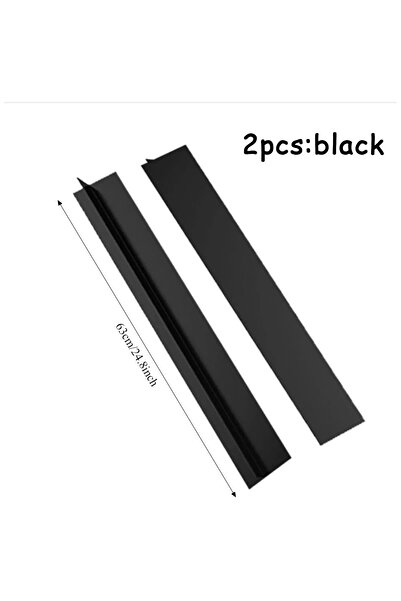 Choice شريط سيليكون أسود بطول 63 سم، قطعتين، شريط إغلاق لموقد غاز المطبخ، مضا...