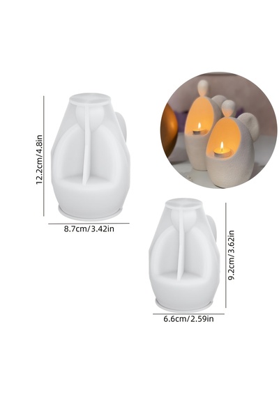 Choice Clay Angel Candlestick Silicone Mold, Winged Angel Holding Candle Base Mold, DIY Creative Candles...