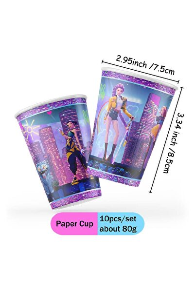 Miniso 10 قطع من أكواب ورقية لتزيين حفلات أعياد الميلاد من KPOP Demon Hunters...