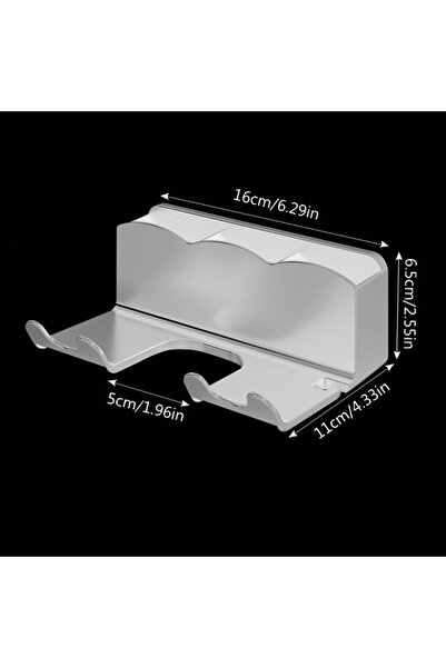 Choice حامل مجفف شعر مثبت على الحائط لرف الحمام بدون حفر، حامل مجفف شعر بلاست...
