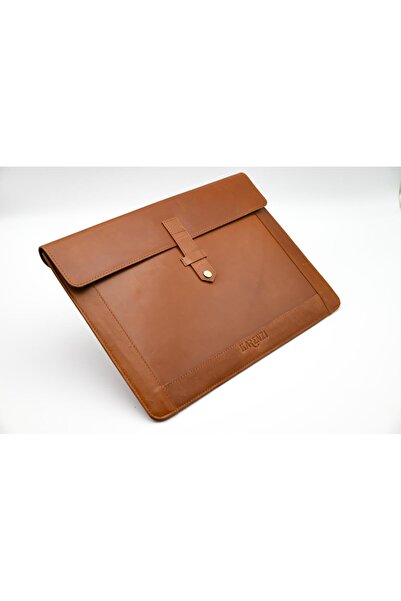 karenzi Handcrafted Genuine Leather Laptop Pouch Sleeve - Velvet Lined & Charger Pocket