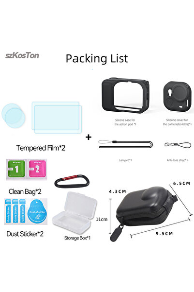 Choice جراب سيليكون لكاميرا Insta360 Ultra Action الواقية من أجل GO Ultra KIT C لكاميرا Insta360 Ultra