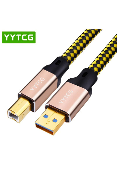 Choice 0.5 متر 1 قطعة YYTCG كابل صوت USB مطلي بالفضة HIFI كابل فك تشفير DAC HIFI USB A إلى B صوت الكمبيوتر
