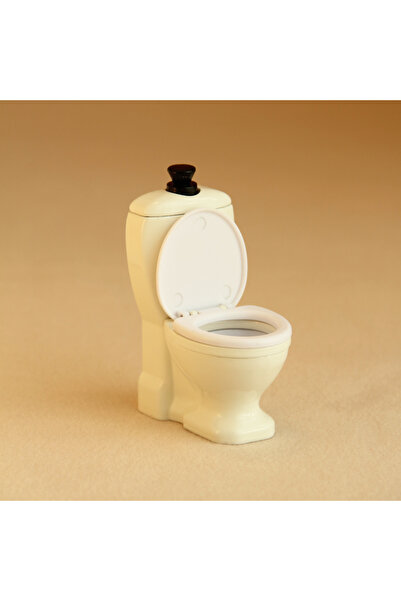 Choice مرحاض حديدي مصغر أبيض اللون، بمقياس 1:12، مناسب لتزيين بيوت الدمى
