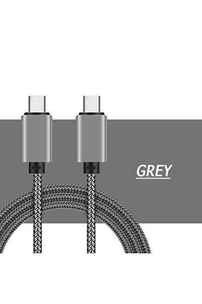 Choice كابل شحن سريع 60 وات من النوع C إلى النوع C بطول 1 متر باللون الرمادي ...