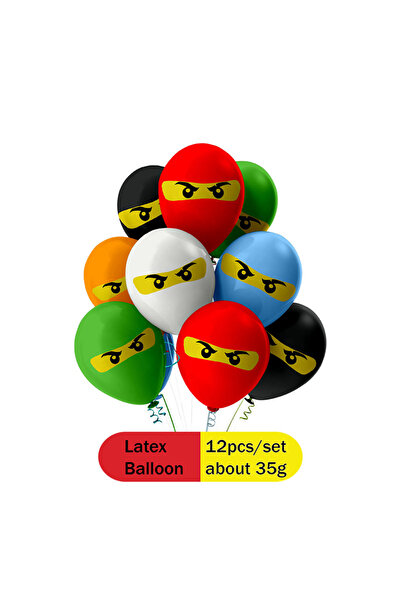 Miniso بالونات نينجا 12 قطعة لتزيين حفلات أعياد الميلاد، لوازم الحفلات، بالون...