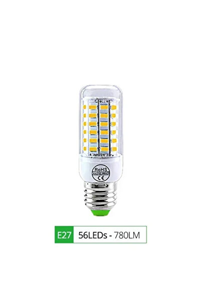 GGBEE لمبات إضاءة LED بيضاء دافئة E27-56 LED E27 E14 5730SMD 220 فولت لمبة ذر...