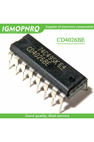 Choice 10pcs/lot CD4026BE CD4026B DIP-16 logic chip decimal counter / divider...