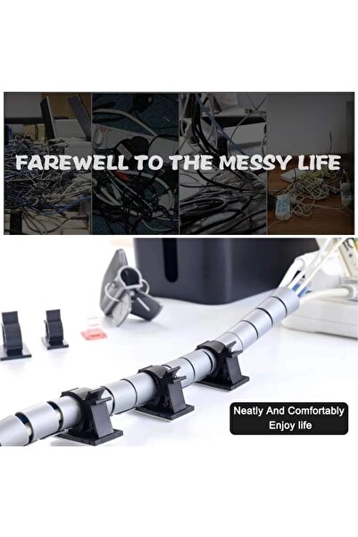 Choice 10PCS 22-25mm Adjustable Cable Organizer Self Adhesive Cable Clips Table Cable Management Cord Holde