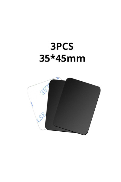 Choice 3 قطع سوداء 35 × 45 1/3/5 قطع قرص معدني لمغناطيس حامل هاتف السيارة ملص...