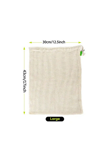 Choice L fruit mesh bag with drawstring organic cotton mesh bag Reusable Biodegradable eco-friendly fruit .