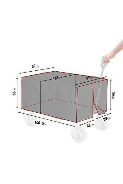Choice غطاء عربة تخييم أسود مقاوم للماء، غطاء مطر لعربة الدفع والسحب، غطاء مط...