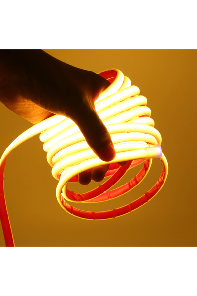 Choice شريط إضاءة LED COB مقاوم للماء IP68 أبيض دافئ بطول 2 متر 12 فولت 12 فو...