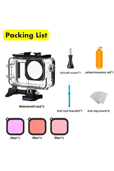 Choice مجموعة حافظة مقاومة للماء حتى عمق 40 مترًا لكاميرا DJI Osmo Action 5 P...