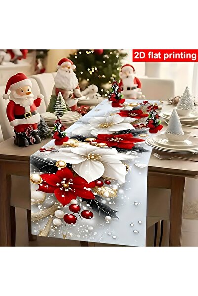 DUTRIEUX 210x33 سم - 82.6x13 بوصة مفرش طاولة واحد قطعة واحدة مفرش طاولة مسطح ...