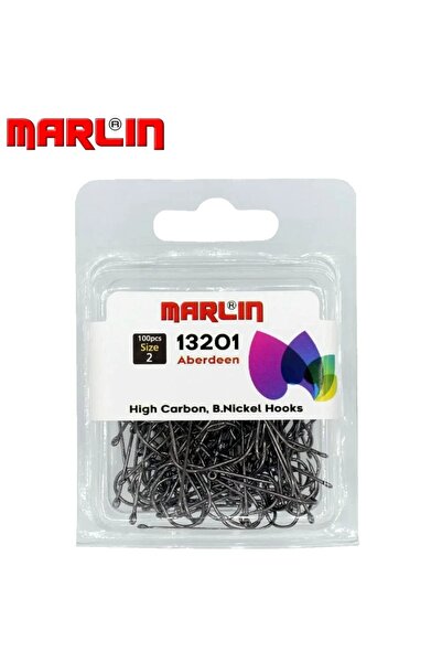 Marlin H13201 Aberdeen HC BN Olta İğnesi 100'lü Black Nickel-NO:1/0